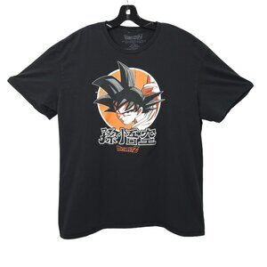 Dragon Ball Z Goku Graphic Anime T Shirt Mens 2XL Crew Neck Black Funimation